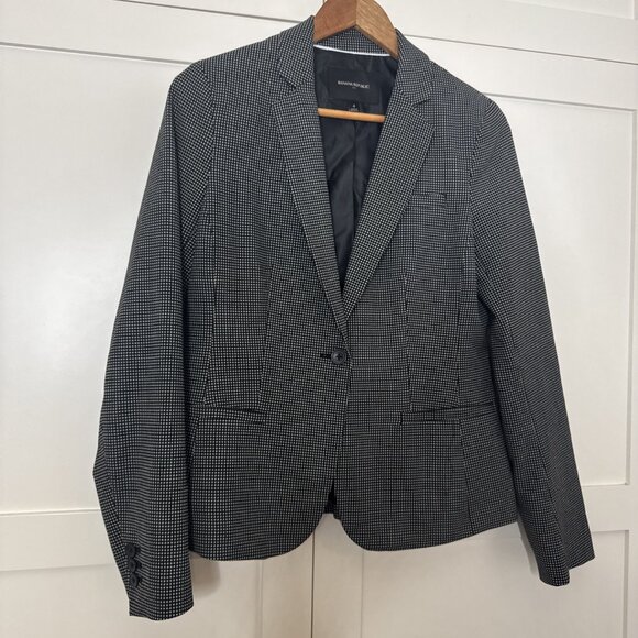 Banana Republic Womens Size: 4 Mini Check Color Geometric Blazer - Picture 6 of 16